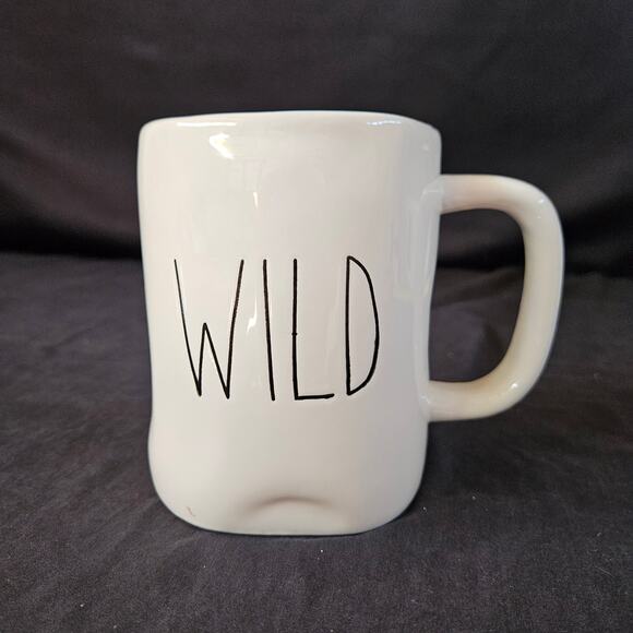 Rae Dunn Magenta Artisan Collection Wild Mug White Farmhouse Coffee Tea - Picture 1 of 9
